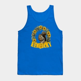 For The Love Of Kentucky, Grey Squirrels and Yellow Flowers Tank Top